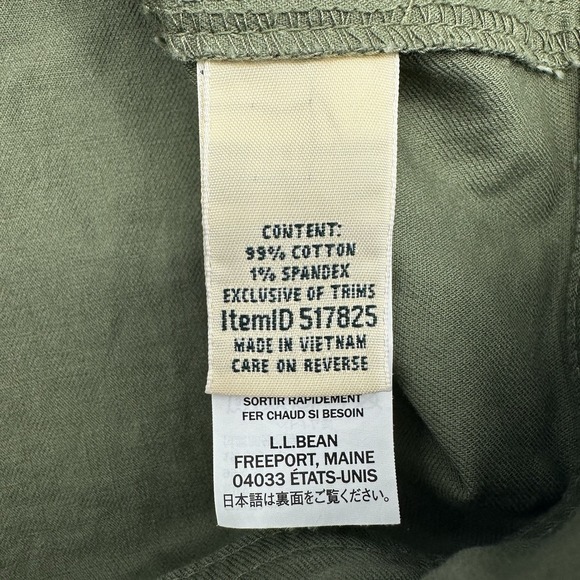 LL Bean Full Zip Jacket Beanflex Short Utility Military Green Womens Large L - Picture 7 of 13